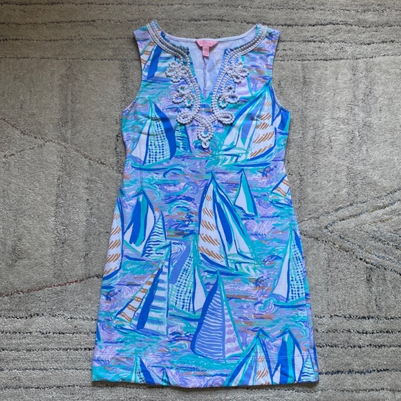 Lilly Pulitzer Harper Shift Dress in Aboat Time - Picture 2 of 6